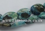 CFS110 15.5 inches 12*16mm oval blue feldspar gemstone beads