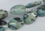 CFS111 15.5 inches 13*18mm oval blue feldspar gemstone beads