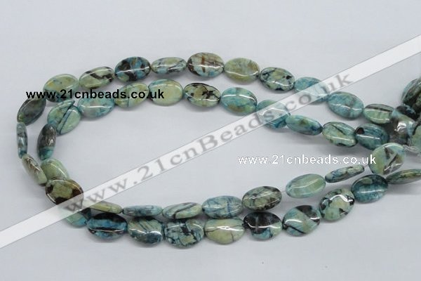 CFS111 15.5 inches 13*18mm oval blue feldspar gemstone beads