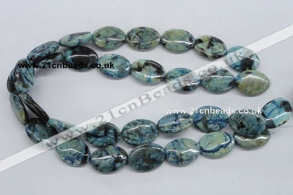 CFS113 15.5 inches 18*25mm oval blue feldspar gemstone beads