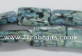 CFS116 15.5 inches 18*25mm rectangle blue feldspar gemstone beads