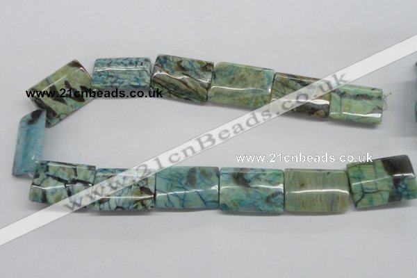 CFS117 15.5 inches 20*30mm rectangle blue feldspar gemstone beads