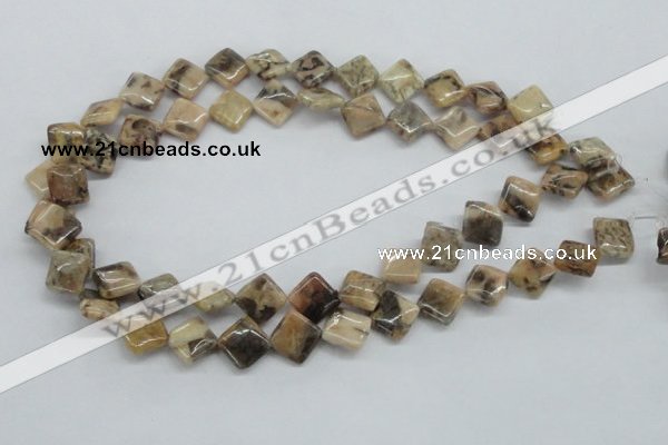 CFS14 15.5 inches 12*12mm diamond natural feldspar gemstone beads