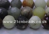 CFW05 15.5 inches 12mm faceted round flower jade beads wholesale