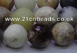 CFW07 15.5 inches 16mm faceted round flower jade beads wholesale