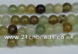 CFW101 15.5 inches 6mm round flower jade gemstone beads