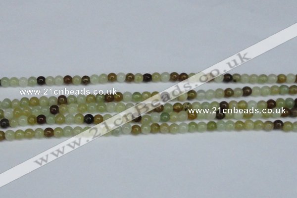 CFW101 15.5 inches 6mm round flower jade gemstone beads