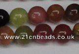 CFW103 15.5 inches 10mm round flower jade gemstone beads