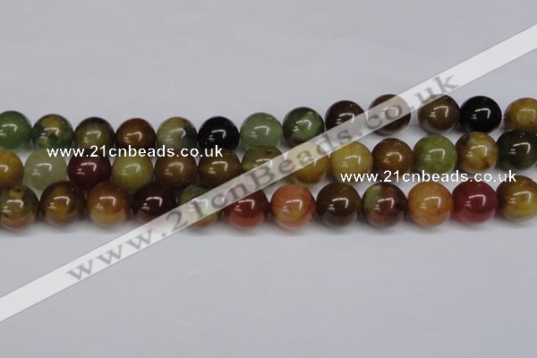 CFW105 15.5 inches 14mm round flower jade gemstone beads