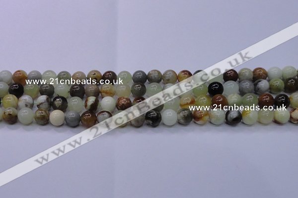 CFW11 15.5 inches 6mm round flower jade beads wholesale