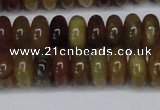 CFW110 15.5 inches 6*12mm rondelle flower jade gemstone beads