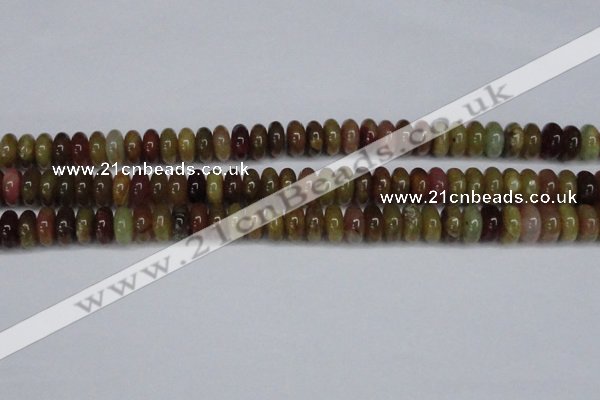 CFW110 15.5 inches 6*12mm rondelle flower jade gemstone beads