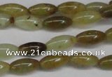 CFW115 15.5 inches 6*13mm rice flower jade gemstone beads