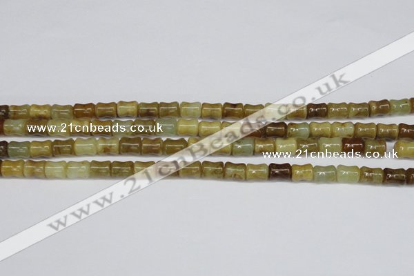 CFW117 15.5 inches 8*10mm bone flower jade gemstone beads