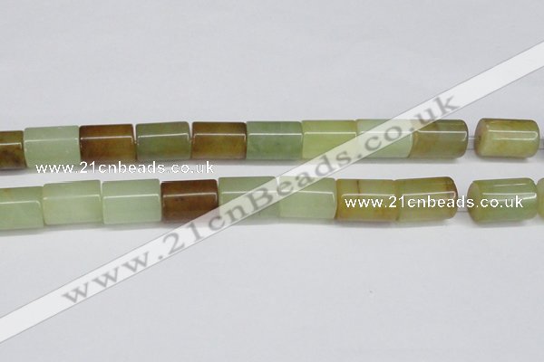 CFW119 15.5 inches 15*20mm tube flower jade gemstone beads