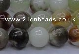 CFW15 15.5 inches 12mm round flower jade beads wholesale