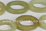 CFW169 15.5 inches 18*25mm oval flower jade gemstone beads