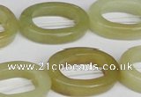 CFW169 15.5 inches 18*25mm oval flower jade gemstone beads