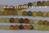 CFW200 15.5 inches 4mm round matte flower jade beads wholesale