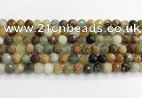 CFW219 15.5 inches 8mm faceted round flower jade beads