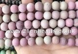 CFW39 15.5 inches 12mm round matte pink wooden jasper beads