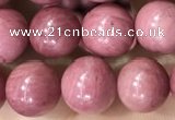 CFW51 15.5 inches 6mm round natural pink wooden jasper beads