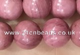 CFW52 15.5 inches 8mm round natural pink wooden jasper beads