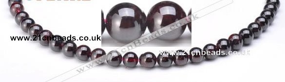 CGA01 8mm round natural garnet gemstone beads Wholesale