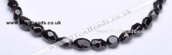 CGA06 10*13mm freeform natural garnet gemstone beads Wholesale