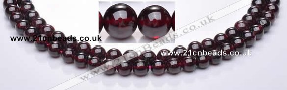 CGA07 multi sizes round natural garnet gemstone beads Wholesale