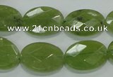 CGA103 15.5 inches 15*20mm faceted oval natural green garnet beads