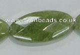 CGA106 15.5 inches 20*40mm faceted oval natural green garnet beads