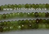 CGA155 15.5 inches 2*2.5mm faceted rondelle green garnet beads