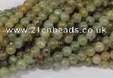 CGA201 15.5 inches 4mm round natural green garnet beads