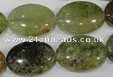 CGA225 15.5 inches 18*25mm oval natural green garnet beads