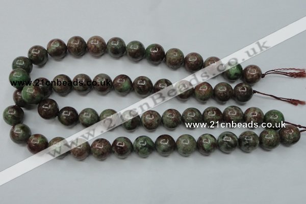 CGA302 15.5 inches 8mm round red green garnet gemstone beads