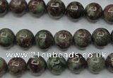 CGA303 15.5 inches 10mm round red green garnet gemstone beads