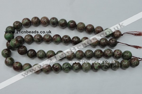 CGA303 15.5 inches 10mm round red green garnet gemstone beads