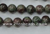 CGA304 15.5 inches 12mm round red green garnet gemstone beads