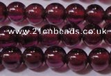 CGA356 15 inches 3mm round natural red garnet beads wholesale