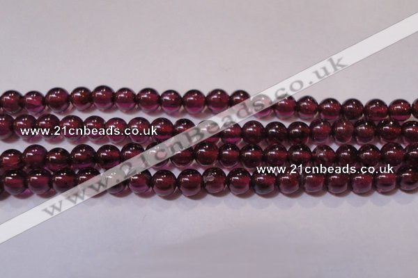 CGA356 15 inches 3mm round natural red garnet beads wholesale