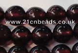 CGA358 15 inches 5mm round natural red garnet beads wholesale