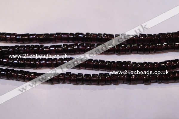 CGA365 15 inches 2*4mm heishi natural red garnet beads wholesale