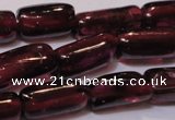 CGA367 15 inches 3*7mm tube natural red garnet beads wholesale