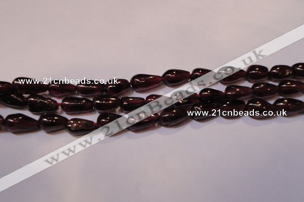 CGA368 15 inches 4*7mm teardrop natural red garnet beads wholesale