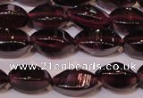 CGA377 15 inches 4*7mm twisted rice natural red garnet beads wholesale