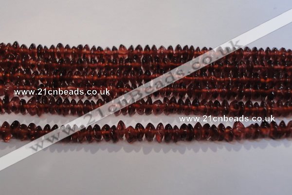 CGA380 15 inches 2*4mm rondelle natural red garnet beads wholesale