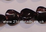 CGA393 15 inches 8*8mm heart natural red garnet beads wholesale