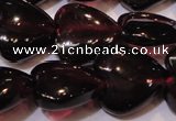 CGA394 15 inches 9*9mm heart natural red garnet beads wholesale