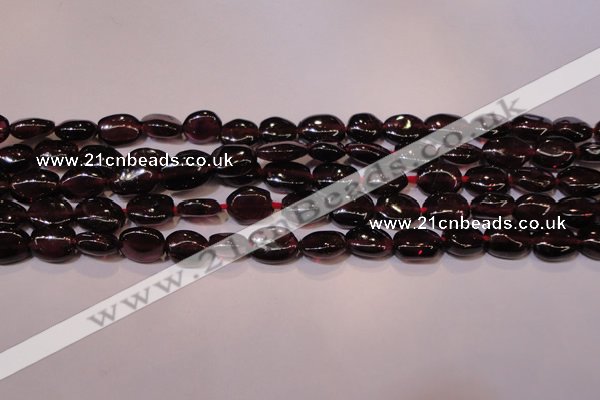 CGA396 15 inches 5*7mm oval natural red garnet beads wholesale